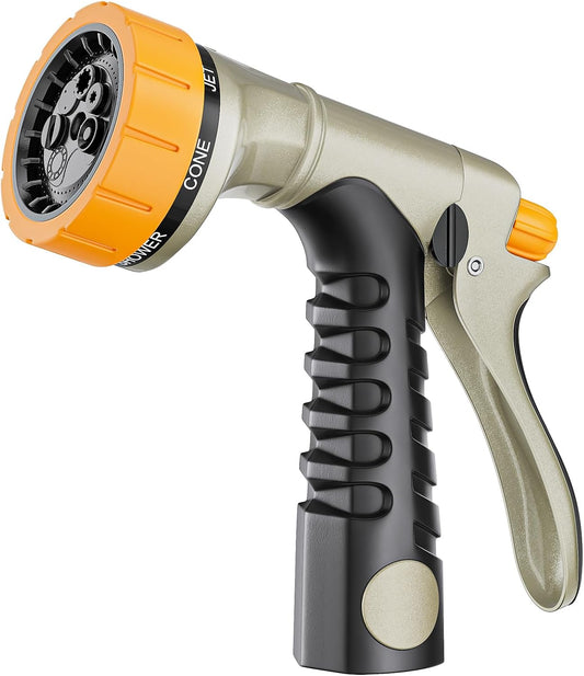 Metal Garden Hose Nozzle Heavy Duty, Rear Trigger Water Sprayer