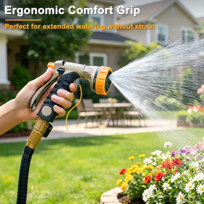 Metal Garden Hose Nozzle Heavy Duty, Rear Trigger Water Sprayer