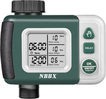 Sprinkler Timer: Programmable Water Timer for Garden Hose, Outdoor Soaker Hose Timed with Rain Delay/Automatic Watering System, Digital Irrigation for Yard, Lawn, 1 Outlet, Manual Mode System
