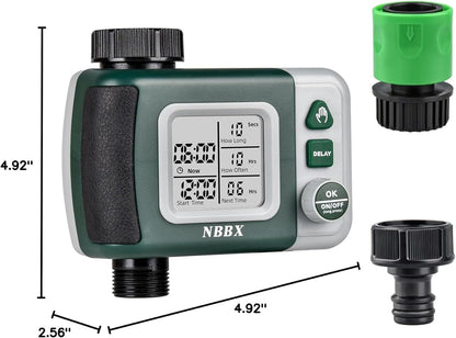 Sprinkler Timer: Programmable Water Timer for Garden Hose, Outdoor Soaker Hose Timed with Rain Delay/Automatic Watering System, Digital Irrigation for Yard, Lawn, 1 Outlet, Manual Mode System
