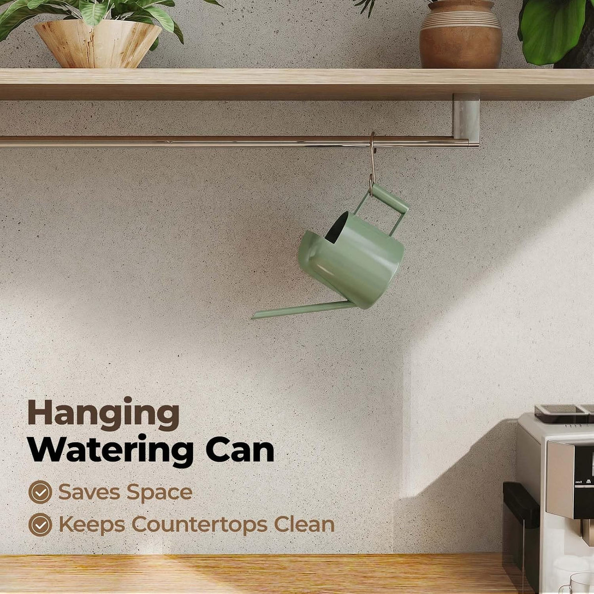 Small Watering Can Indoor Outdoor Plant Metal Stainless Steel Long Spoutt Flowers Watering Cans for House Garden Plants 10OZ Watering Bottle Cute Decorative for Bonsai(Bronze)