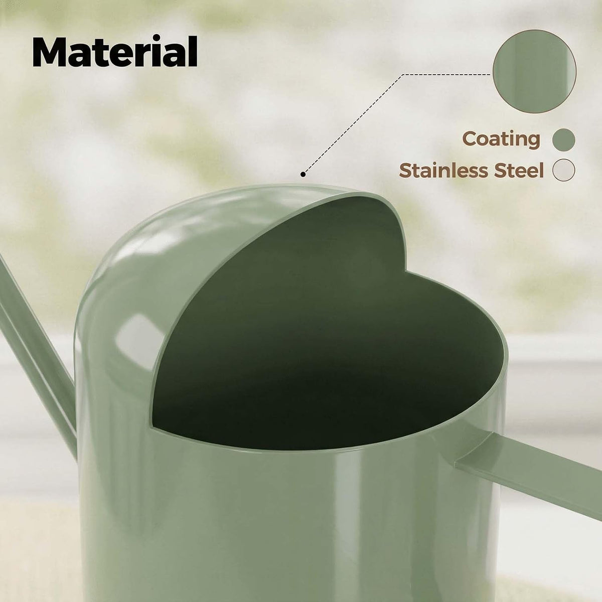 Small Watering Can Indoor Outdoor Plant Metal Stainless Steel Long Spoutt Flowers Watering Cans for House Garden Plants 10OZ Watering Bottle Cute Decorative for Bonsai(Bronze)