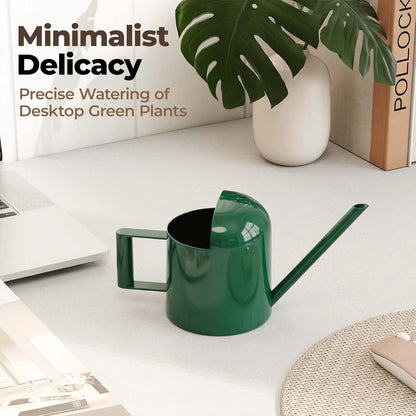 Small Watering Can Indoor Outdoor Plant Metal Stainless Steel Long Spoutt Flowers Watering Cans for House Garden Plants 10OZ Watering Bottle Cute Decorative for Bonsai(Bronze)