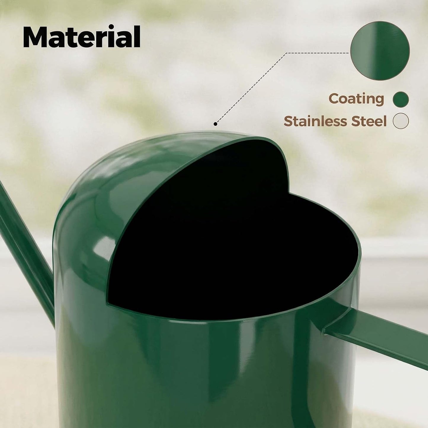 Small Watering Can Indoor Outdoor Plant Metal Stainless Steel Long Spoutt Flowers Watering Cans for House Garden Plants 10OZ Watering Bottle Cute Decorative for Bonsai(Bronze)