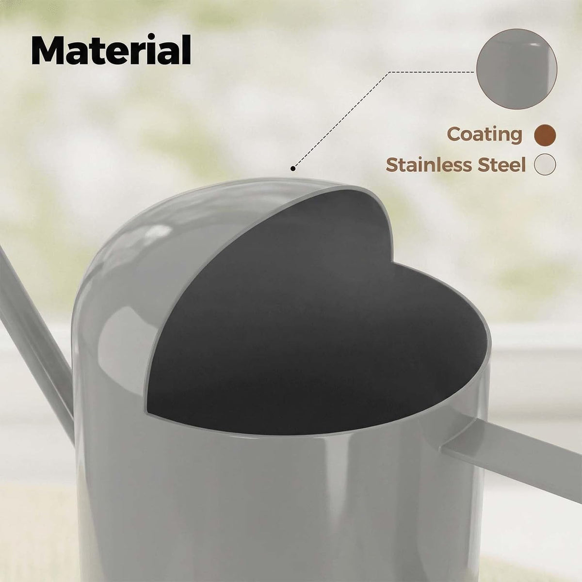 Small Watering Can Indoor Outdoor Plant Metal Stainless Steel Long Spoutt Flowers Watering Cans for House Garden Plants 10OZ Watering Bottle Cute Decorative for Bonsai(Bronze)