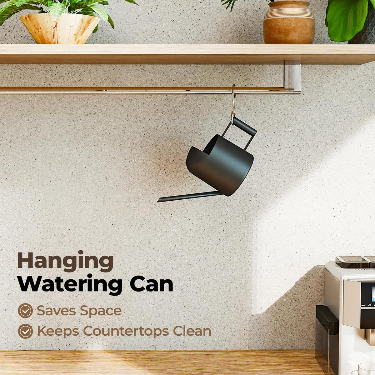 Small Watering Can Indoor Outdoor Plant Metal Stainless Steel Long Spoutt Flowers Watering Cans for House Garden Plants 10OZ Watering Bottle Cute Decorative for Bonsai(Bronze)