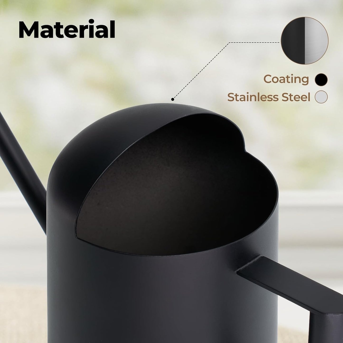Small Watering Can Indoor Outdoor Plant Metal Stainless Steel Long Spoutt Flowers Watering Cans for House Garden Plants 10OZ Watering Bottle Cute Decorative for Bonsai(Bronze)