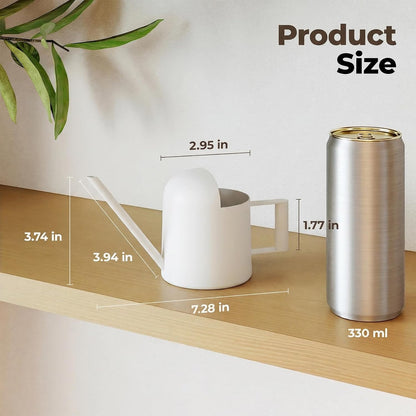 Small Watering Can Indoor Outdoor Plant Metal Stainless Steel Long Spoutt Flowers Watering Cans for House Garden Plants 10OZ Watering Bottle Cute Decorative for Bonsai(Bronze)
