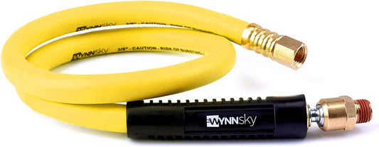 Hybrid Lead in Air Hose 3/8" X 30"(1/4 in. MNPT Ball Swivel x 1/4 in. FNPT Ends) 300 PSI Max Working Pressure, Heavy Duty Air Compressor Hose