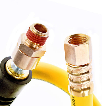 Hybrid Lead in Air Hose 3/8" X 30"(1/4 in. MNPT Ball Swivel x 1/4 in. FNPT Ends) 300 PSI Max Working Pressure, Heavy Duty Air Compressor Hose