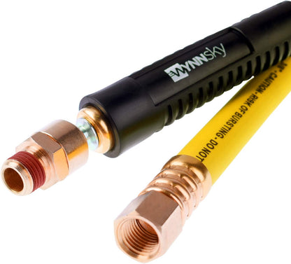 Hybrid Lead in Air Hose 3/8" X 30"(1/4 in. MNPT Ball Swivel x 1/4 in. FNPT Ends) 300 PSI Max Working Pressure, Heavy Duty Air Compressor Hose