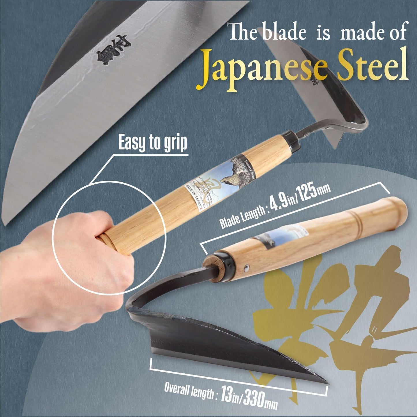 Japanese Gardening Weeding Sickle Nejiri Kama