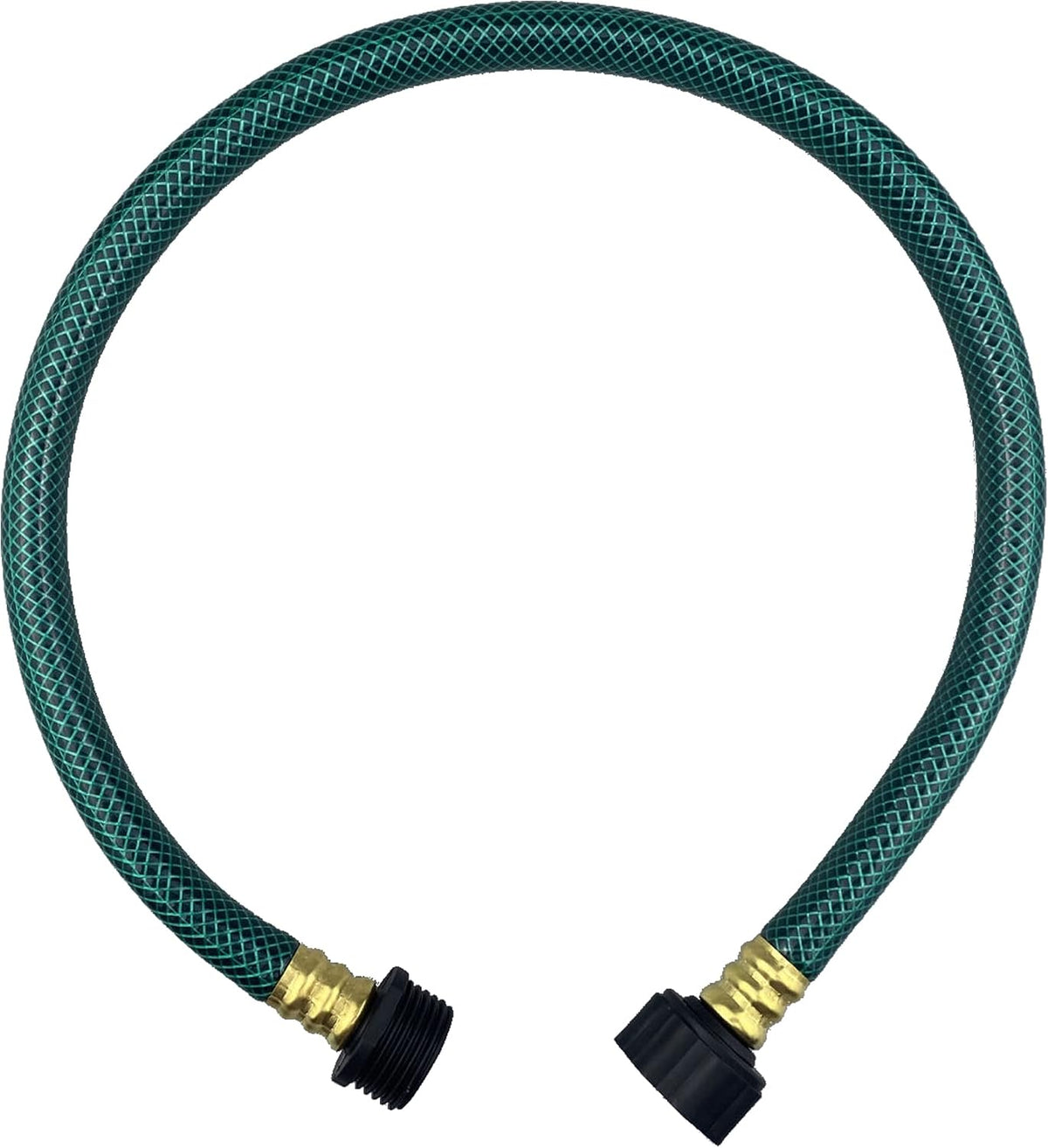 PVC Garden Hose 1/2 Inch, 2 FT Flexible Water Hose Green with Male and Female Plastic Fittings - No Leaking and Lightweight for Household Outdoors Lawns Patio