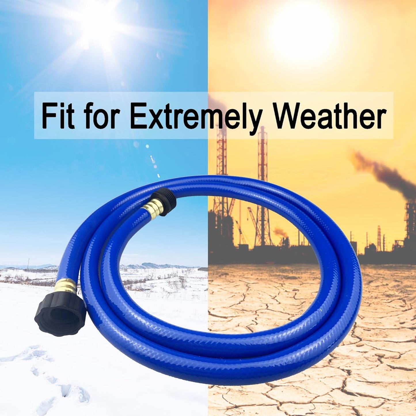 PVC Garden Hose 1/2 Inch, 2 FT Flexible Water Hose Green with Male and Female Plastic Fittings - No Leaking and Lightweight for Household Outdoors Lawns Patio