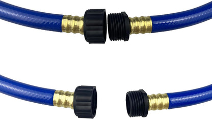 PVC Garden Hose 1/2 Inch, 2 FT Flexible Water Hose Green with Male and Female Plastic Fittings - No Leaking and Lightweight for Household Outdoors Lawns Patio