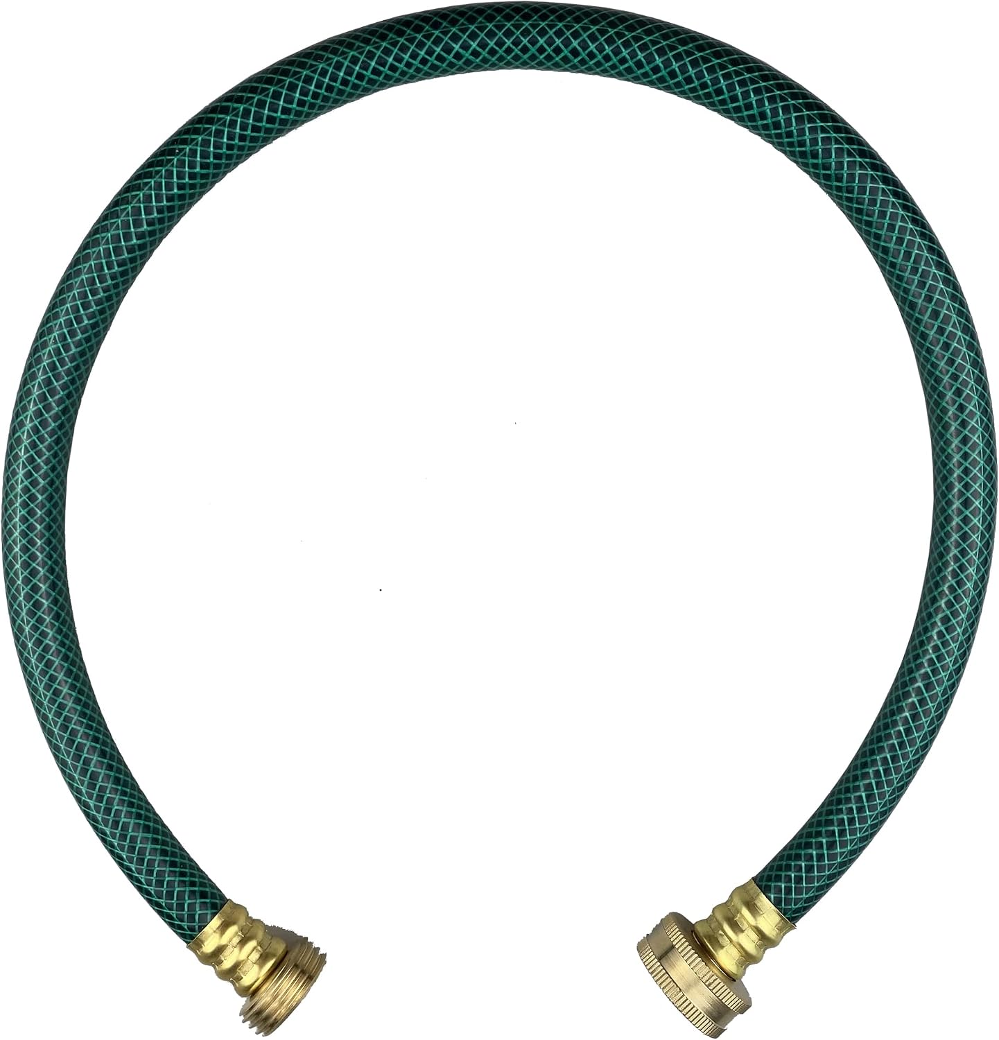 PVC Garden Hose 1/2 Inch, 2 FT Flexible Water Hose Green with Male and Female Plastic Fittings - No Leaking and Lightweight for Household Outdoors Lawns Patio