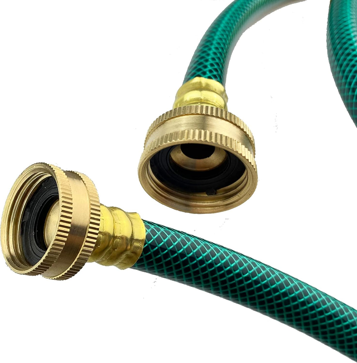 PVC Garden Hose 1/2 Inch, 2 FT Flexible Water Hose Green with Male and Female Plastic Fittings - No Leaking and Lightweight for Household Outdoors Lawns Patio