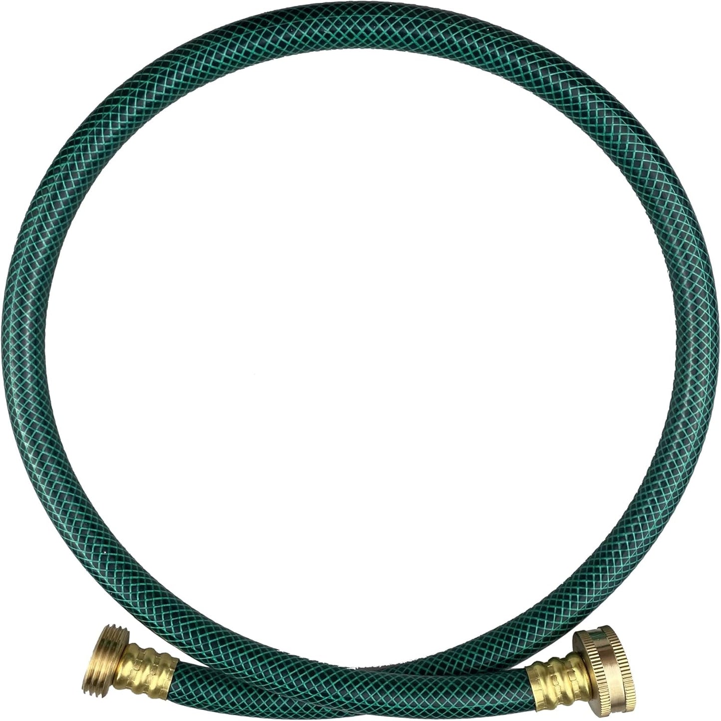 PVC Garden Hose 1/2 Inch, 2 FT Flexible Water Hose Green with Male and Female Plastic Fittings - No Leaking and Lightweight for Household Outdoors Lawns Patio