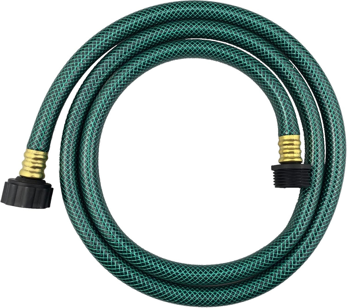 PVC Garden Hose 1/2 Inch, 2 FT Flexible Water Hose Green with Male and Female Plastic Fittings - No Leaking and Lightweight for Household Outdoors Lawns Patio
