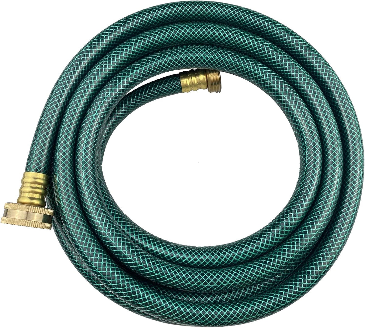 PVC Garden Hose 1/2 Inch, 2 FT Flexible Water Hose Green with Male and Female Plastic Fittings - No Leaking and Lightweight for Household Outdoors Lawns Patio