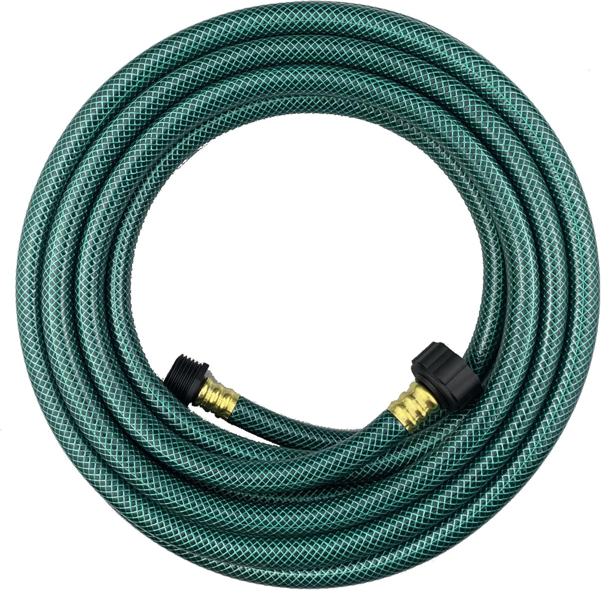 PVC Garden Hose 1/2 Inch, 2 FT Flexible Water Hose Green with Male and Female Plastic Fittings - No Leaking and Lightweight for Household Outdoors Lawns Patio