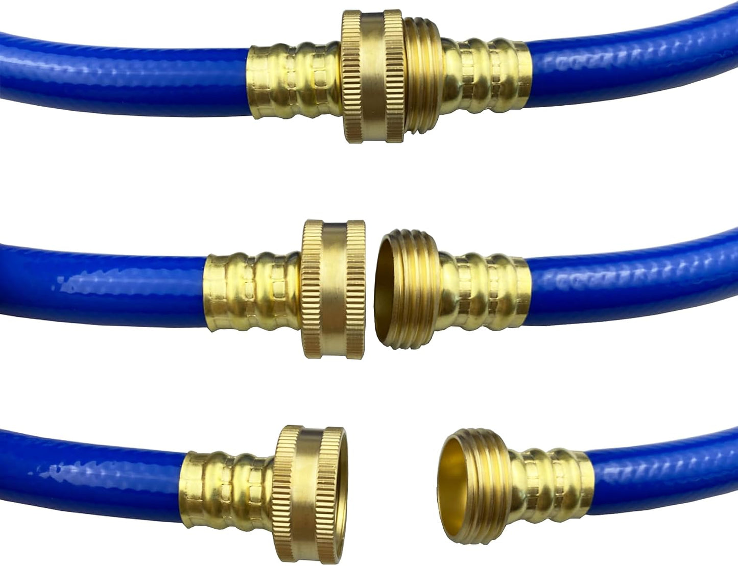 PVC Garden Hose 1/2 Inch, 2 FT Flexible Water Hose Green with Male and Female Plastic Fittings - No Leaking and Lightweight for Household Outdoors Lawns Patio