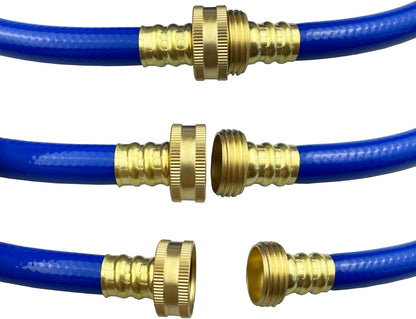 PVC Garden Hose 1/2 Inch, 2 FT Flexible Water Hose Green with Male and Female Plastic Fittings - No Leaking and Lightweight for Household Outdoors Lawns Patio