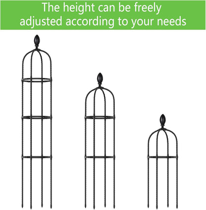 2 Pack 5Ft Tall Garden Obelisk Trellis for Climbing Plants Outdoor