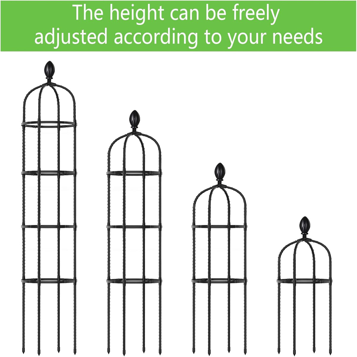 2 Pack 5Ft Tall Garden Obelisk Trellis for Climbing Plants Outdoor