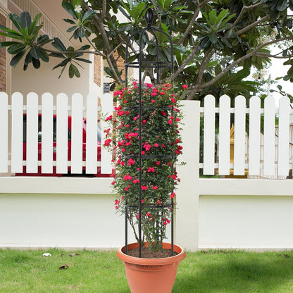 2 Pack 5Ft Tall Garden Obelisk Trellis for Climbing Plants Outdoor