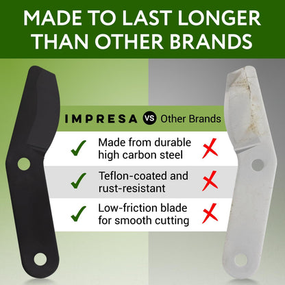 Lopper Replacement Blades - 2 Pack, Compatible with Fiskars PowerGear 25"/31" & PowerGear 2 27"/32" - Bypass Lopper Blades - PTFE-Coated for Gardening Tools - Ambidextrous with Storage Bag