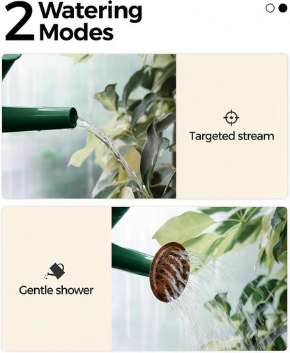 Metal Watering Can for Indoor Outdoor Plant 1/2 Gallon Creamy