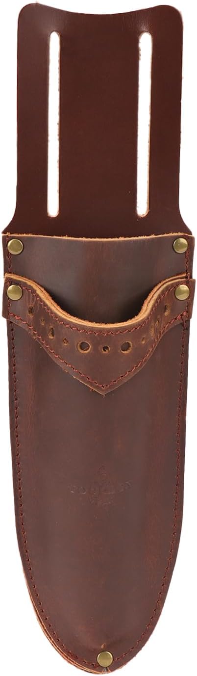 Leather Garden Pruning Shears Folding Saw Double Holster Knife Sheath Pouch