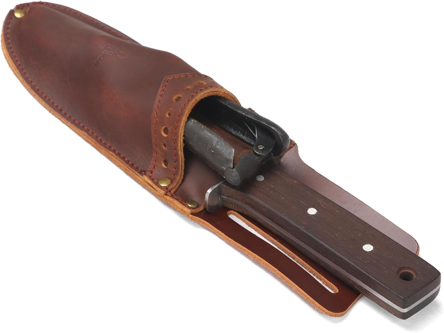 Leather Garden Pruning Shears Folding Saw Double Holster Knife Sheath Pouch