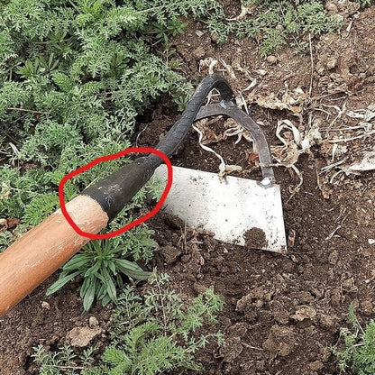 3 Pack Garden Hoe Iron Ferrule Replacement Wood Handle Sleeve Connector Welding Tube for Welded Draw Hoe Garden Tool Weeding Hollow Hoe Cultivator Stirrup Hoe with Long Handle Rake Weed Puller