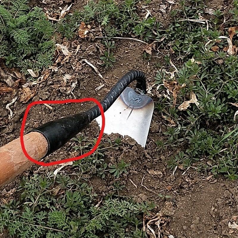3 Pack Garden Hoe Iron Ferrule Replacement Wood Handle Sleeve Connector Welding Tube for Welded Draw Hoe Garden Tool Weeding Hollow Hoe Cultivator Stirrup Hoe with Long Handle Rake Weed Puller