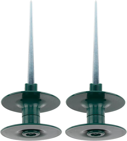 6PCS Garden Hose Guide Spike, 10 Inch Rust Free Zink Sturdy Metal Stake,Heavy Duty Spin Top, Keeps Garden Hose Out of Flower Beds for Plant Protection