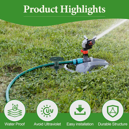 6PCS Garden Hose Guide Spike, 10 Inch Rust Free Zink Sturdy Metal Stake,Heavy Duty Spin Top, Keeps Garden Hose Out of Flower Beds for Plant Protection