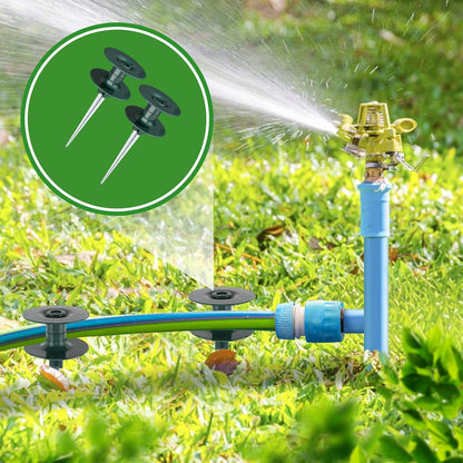 6PCS Garden Hose Guide Spike, 10 Inch Rust Free Zink Sturdy Metal Stake,Heavy Duty Spin Top, Keeps Garden Hose Out of Flower Beds for Plant Protection