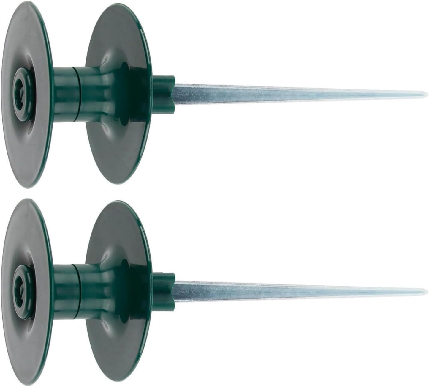 6PCS Garden Hose Guide Spike, 10 Inch Rust Free Zink Sturdy Metal Stake,Heavy Duty Spin Top, Keeps Garden Hose Out of Flower Beds for Plant Protection