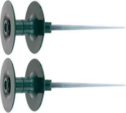 6PCS Garden Hose Guide Spike, 10 Inch Rust Free Zink Sturdy Metal Stake,Heavy Duty Spin Top, Keeps Garden Hose Out of Flower Beds for Plant Protection