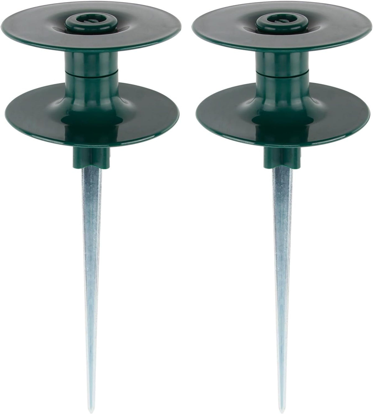 6PCS Garden Hose Guide Spike, 10 Inch Rust Free Zink Sturdy Metal Stake,Heavy Duty Spin Top, Keeps Garden Hose Out of Flower Beds for Plant Protection