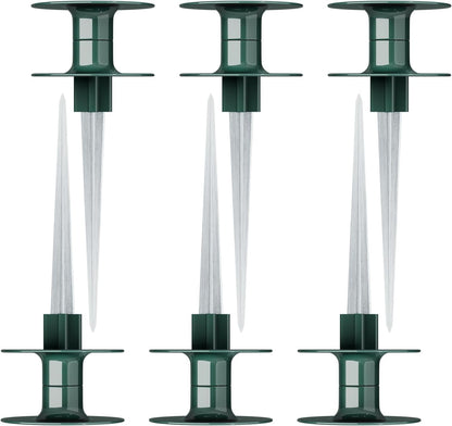 6PCS Garden Hose Guide Spike, 10 Inch Rust Free Zink Sturdy Metal Stake,Heavy Duty Spin Top, Keeps Garden Hose Out of Flower Beds for Plant Protection