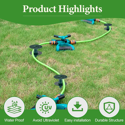 6PCS Garden Hose Guide Spike, 10 Inch Rust Free Zink Sturdy Metal Stake,Heavy Duty Spin Top, Keeps Garden Hose Out of Flower Beds for Plant Protection