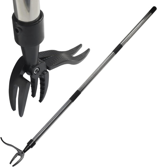 Weed Puller, Black Claw & Long Silver Metal Handle, 46",1 Pc