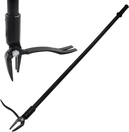 Weed Puller, Black Claw & Long Silver Metal Handle, 46",1 Pc