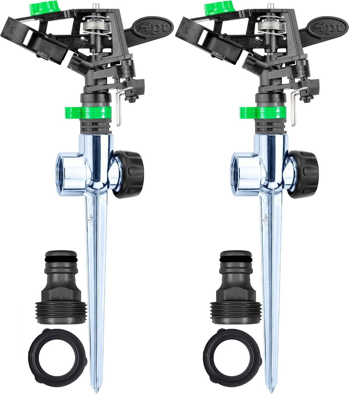 APT Sprinklers for Yard Lawn & Garden| 80 to 5800 Sq Ft Adjustable (2-Pack)