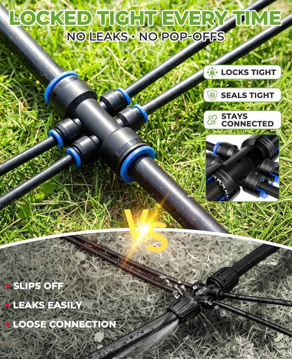 220FT Garden Drip Irrigation Kit for Large Gardens