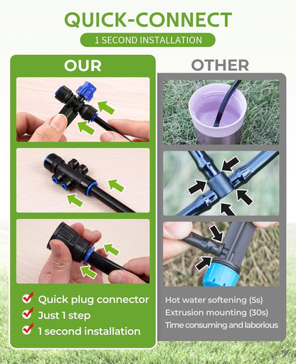 220FT Garden Drip Irrigation Kit for Large Gardens