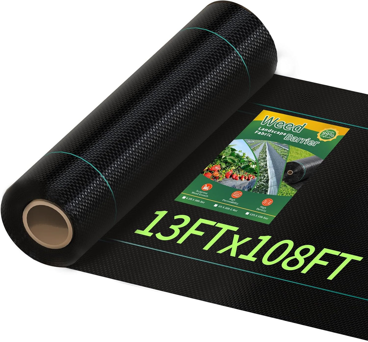 Weed Barrier Landscape Fabric Heavy Duty Geotextile 2.6ftx100ft